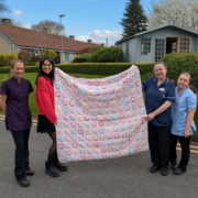 Crochet Blanket Raffle Bex with Staff